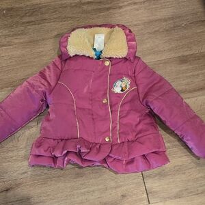 Disney Purple Puffer Jacket with Character Patch